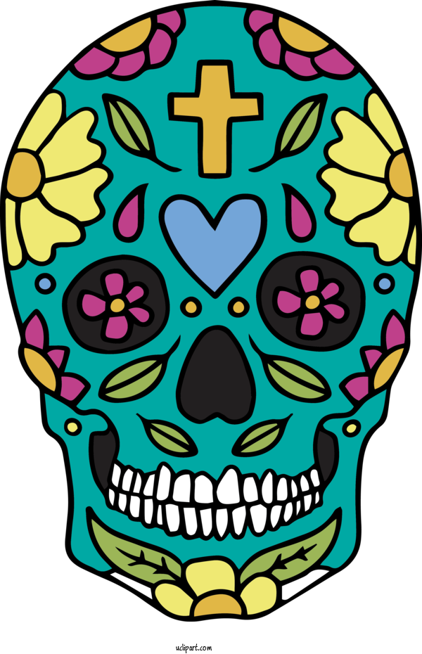 Free Holidays Drawing Skull Art Cartoon For Cinco De Mayo Clipart Transparent Background