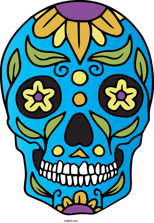 Free Holidays Mexican Cuisine Calavera Human Skull For Cinco De Mayo Clipart Transparent Background