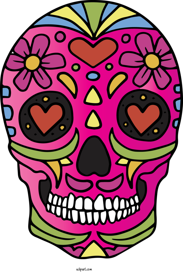 Free Holidays Drawing Visual Arts Human Skull For Cinco De Mayo Clipart Transparent Background