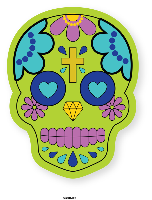 Free Holidays Calavera Day Of The Dead Mexican Cuisine For Cinco De Mayo Clipart Transparent Background