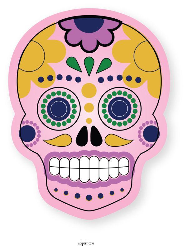 Free Holidays Drawing Skull Art Anatomy For Cinco De Mayo Clipart Transparent Background