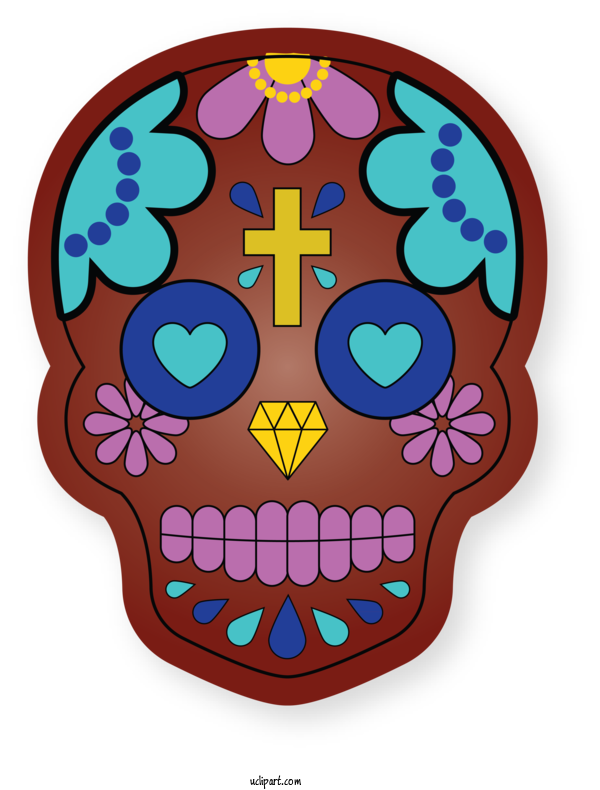 Free Holidays Drawing Painting Skull Art For Cinco De Mayo Clipart Transparent Background