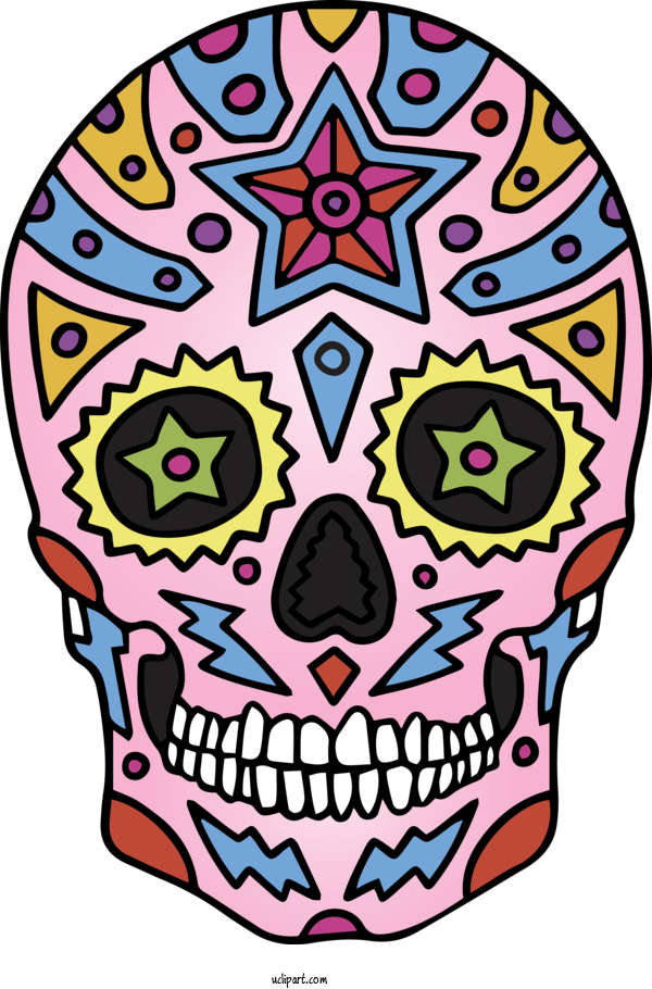 Free Holidays Drawing Skull Art Logo For Cinco De Mayo Clipart Transparent Background