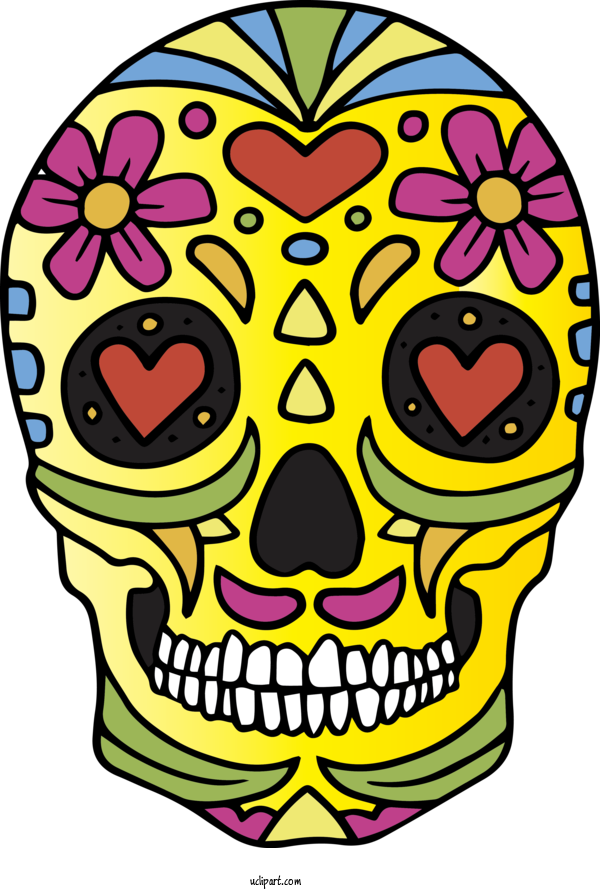 Free Holidays Visual Arts Drawing Skull Art For Cinco De Mayo Clipart Transparent Background