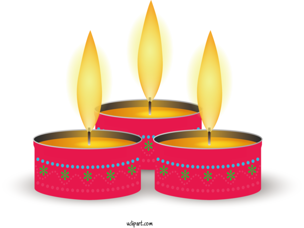 Free Holidays Lighting Wax Design For Diwali Clipart Transparent Background