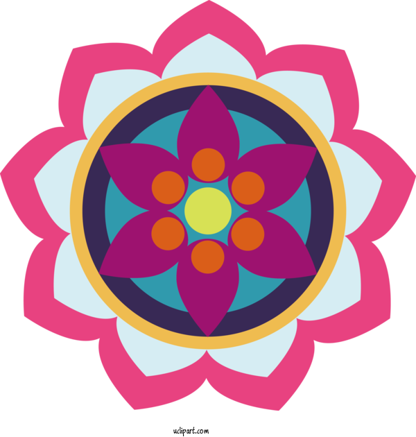 Free Holidays Petal Floral Design Circle For Diwali Clipart Transparent Background