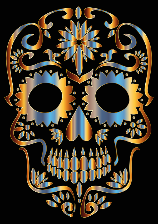 Free Day Of The Dead Skull Bone Visual Arts Clipart Clipart Transparent Background