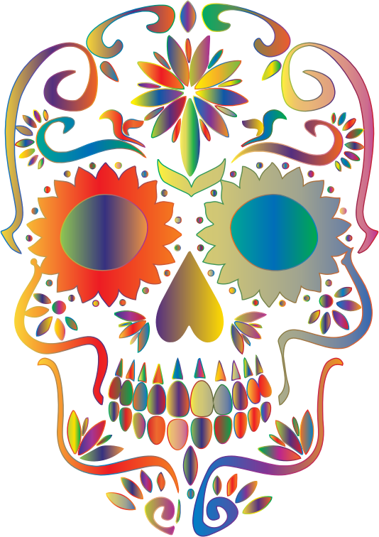 Free Day Of The Dead Bone Skull Line Clipart Clipart Transparent Background