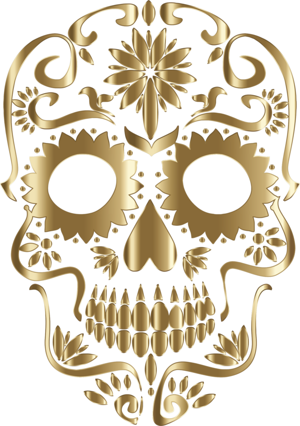 Free Day Of The Dead Bone Skull Visual Arts Clipart Clipart Transparent Background