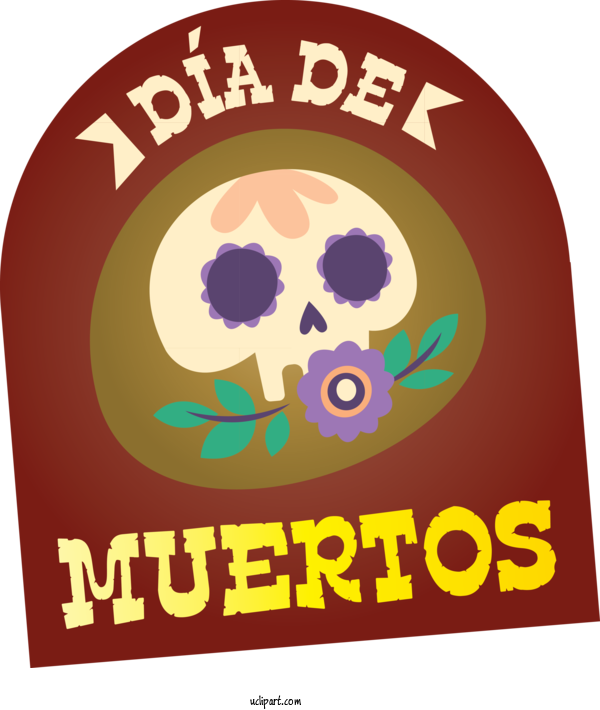 Free Holidays Logo Poster Label.m For Day Of The Dead Clipart Transparent Background