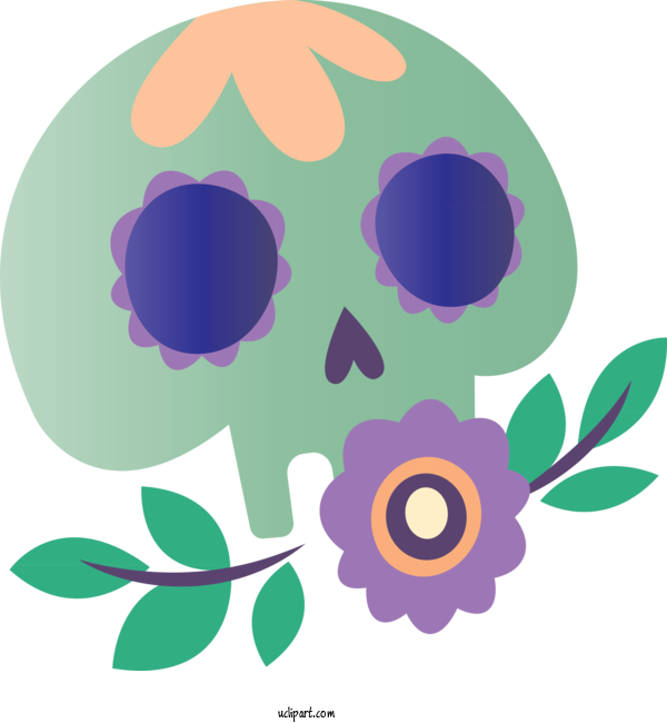 Free Holidays Flower Leaf Purple For Day Of The Dead Clipart Transparent Background
