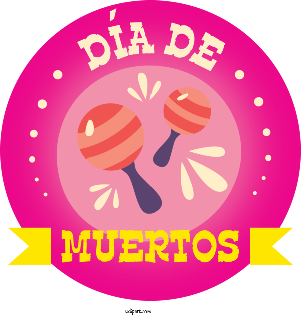 Free Holidays Logo Circle Pink M For Day Of The Dead Clipart Transparent Background