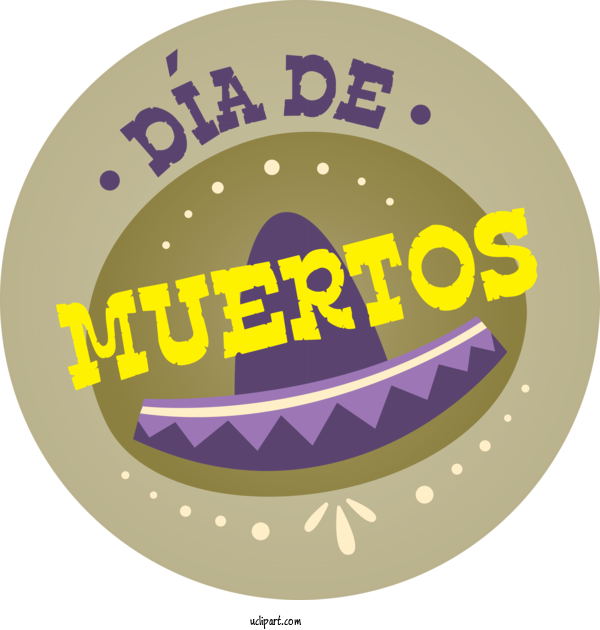 Free Holidays Logo Label.m Font For Day Of The Dead Clipart Transparent Background