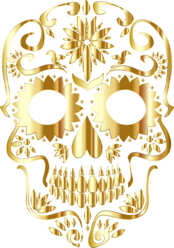 Free Day Of The Dead Bone Skull Symbol Clipart Clipart Transparent Background