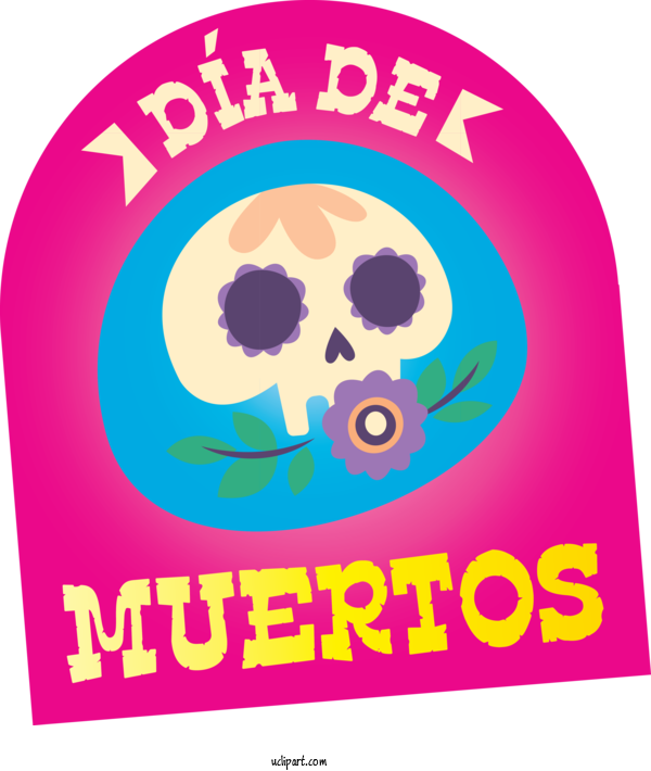 Free Holidays Logo Pink M Area For Day Of The Dead Clipart Transparent Background