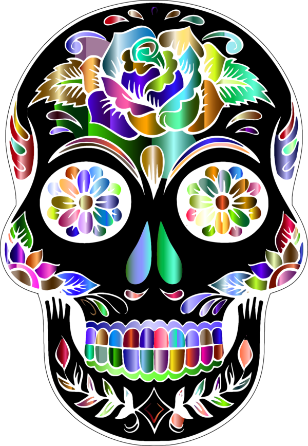 Free Day Of The Dead Skull Bone Headgear Clipart Clipart Transparent Background