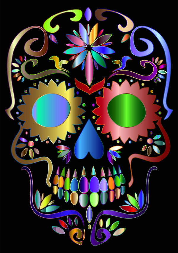 Free Day Of The Dead Skull Bone Visual Arts Clipart Clipart Transparent Background