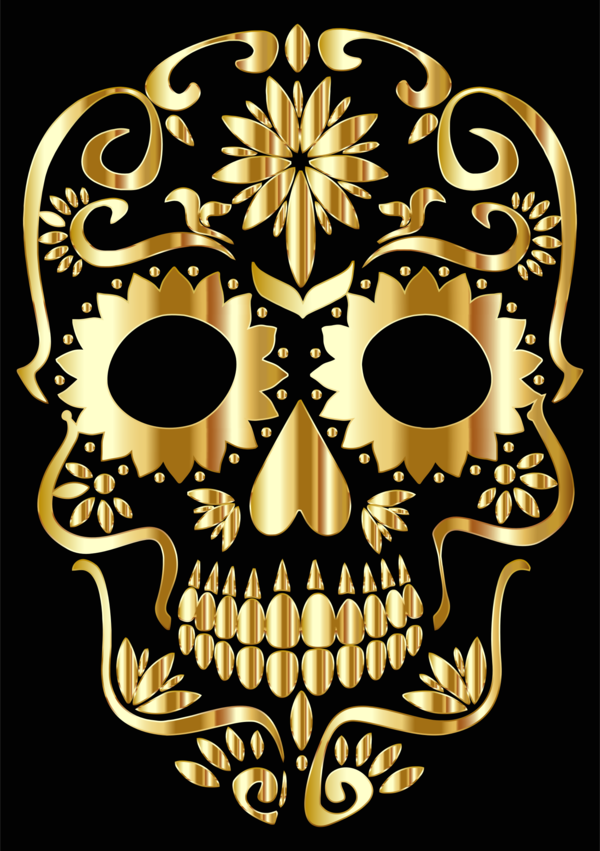 Free Day Of The Dead Skull Bone Symbol Clipart Clipart Transparent Background