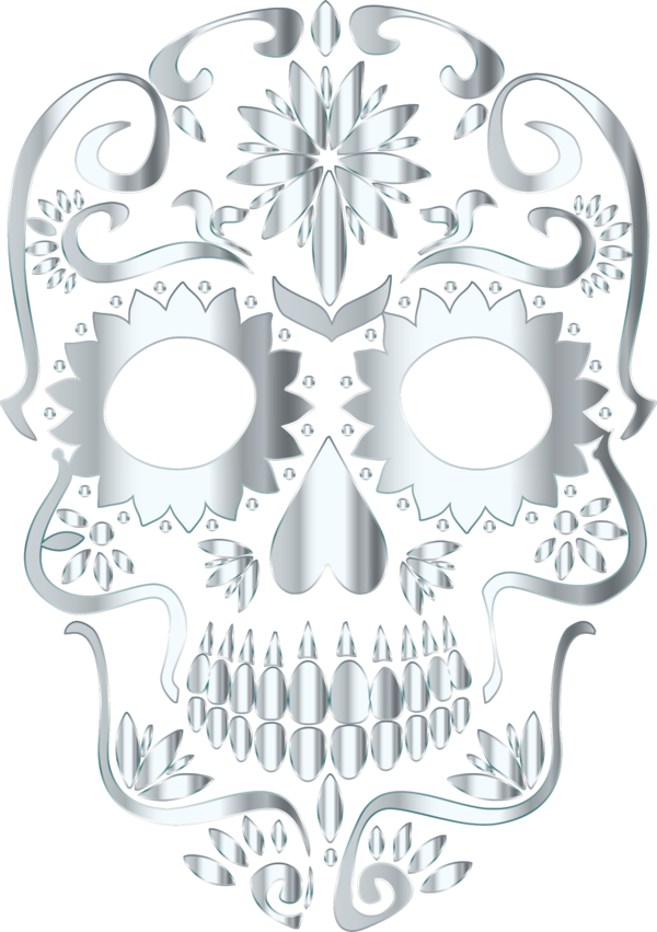 Free Day Of The Dead Bone Text Black And White Clipart Clipart Transparent Background