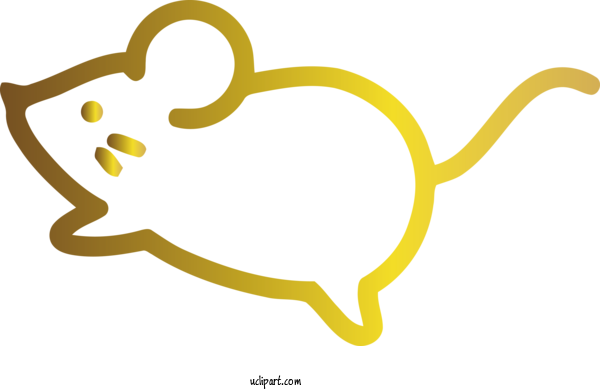 Free Animals Reptiles Yellow Line For Mice Clipart Transparent Background