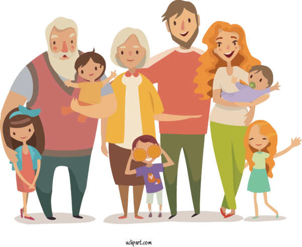 Free Holidays Family Grandparent For Family Day Clipart Transparent Background
