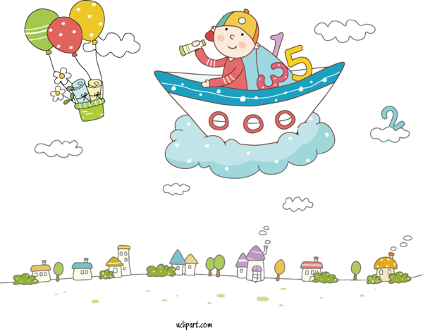 Free Holidays Cartoon Design Animation For Children's Day Clipart Transparent Background