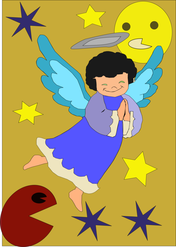 Free Angel Cartoon Boy Wing Clipart Clipart Transparent Background