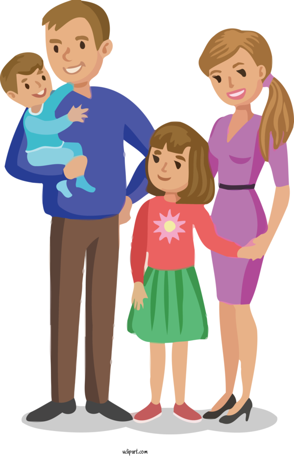 Free People Cartoon Father Design For Family Clipart Transparent Background