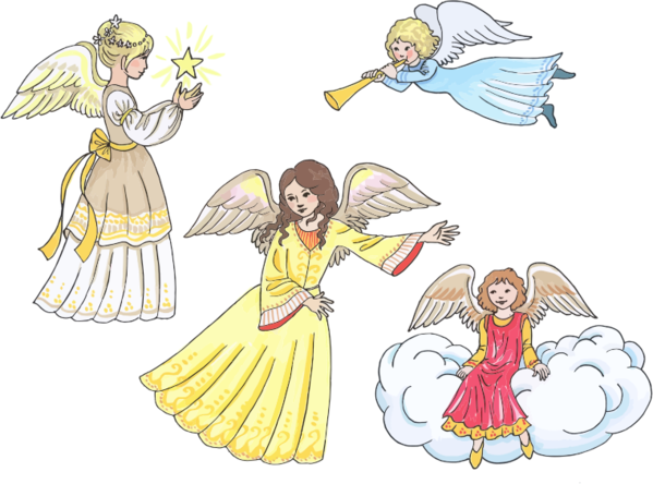 Free Angel Clothing Cartoon Line Clipart Clipart Transparent Background