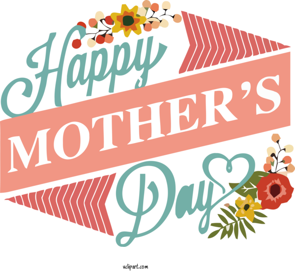 Free Holidays Mother's Day Logo For Mothers Day Clipart Transparent Background