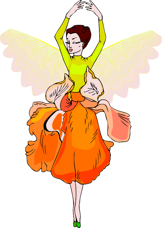 Free Angel Flower Costume Design Angel Clipart Clipart Transparent Background