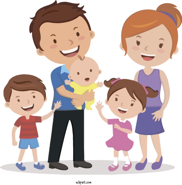 Free Holidays Family  Cartoon For Family Day Clipart Transparent Background