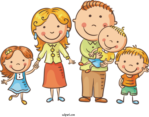 Free Holidays Cartoon Drawing Health For Family Day Clipart Transparent Background