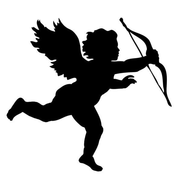 Free Angel Silhouette Black And White Joint Clipart Clipart Transparent Background