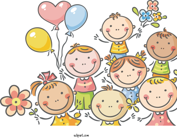 Free Holidays Drawing Royalty Free Design For Children's Day Clipart Transparent Background