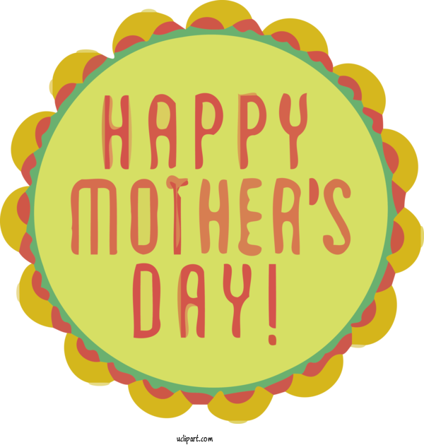Free Holidays Logo Yellow Area For Mothers Day Clipart Transparent Background