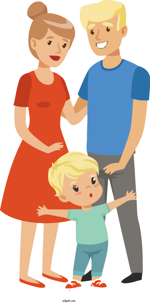 Free Holidays Standing Figure And Child Father Family For Family Day Clipart Transparent Background