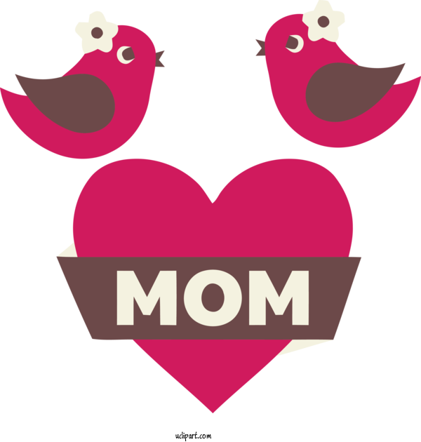 Free Holidays Heart Mother's Day Valentine's Day For Mothers Day Clipart Transparent Background