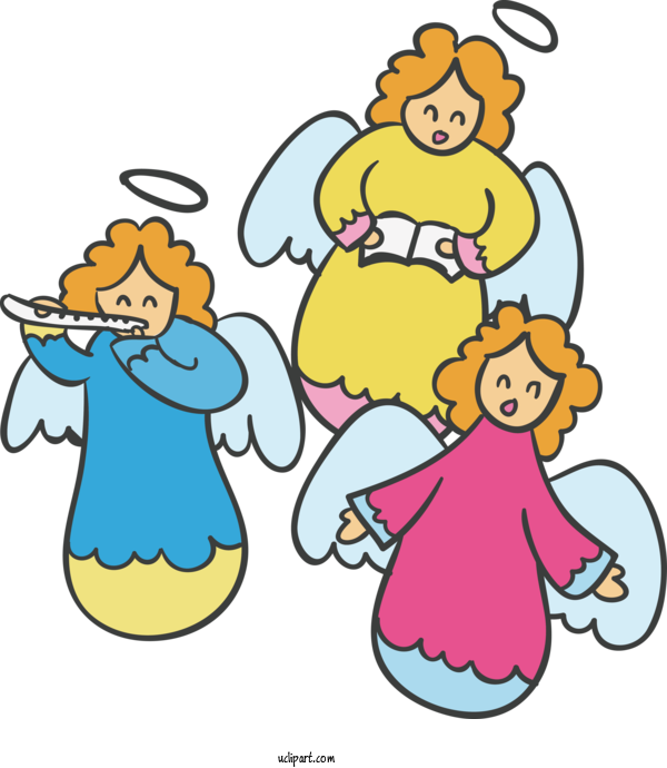 Free Cartoon Cartoon Character Area For Angel Clipart Transparent Background