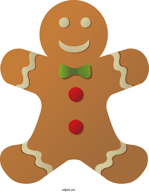 Free Holidays Gingerbread House Icing The Gingerbread Man For Christmas Clipart Transparent Background