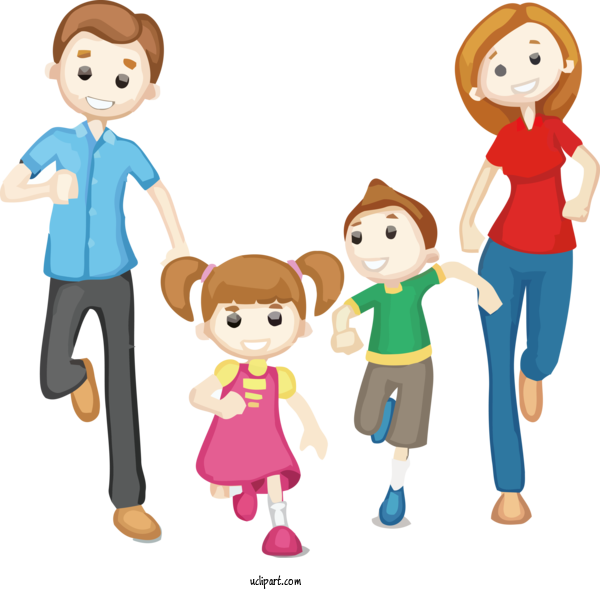 Free People Family  Cartoon For Family Clipart Transparent Background
