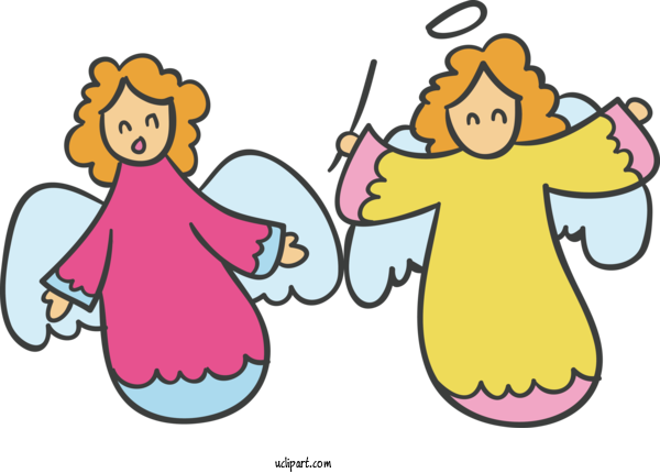 Free Cartoon Cartoon Pink M Character For Angel Clipart Transparent Background