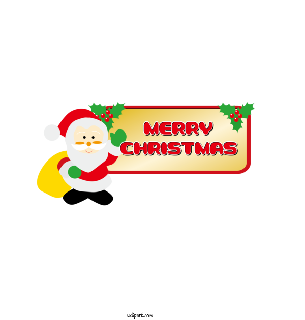 Free Holidays Christmas Ornament Logo Santa Claus For Christmas Clipart Transparent Background
