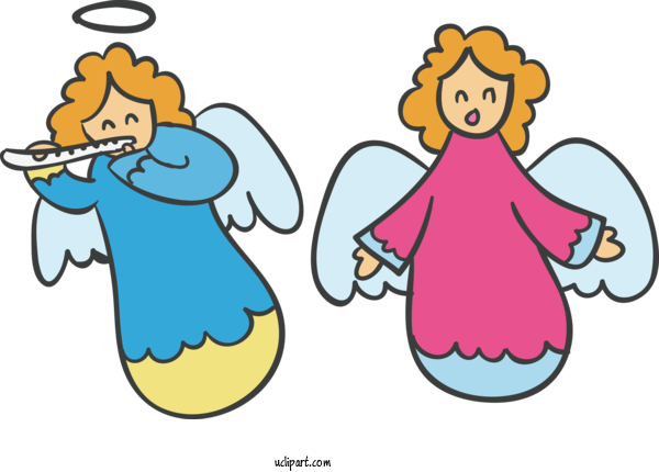 Free Cartoon Drawing Cartoon Line Art For Angel Clipart Transparent Background