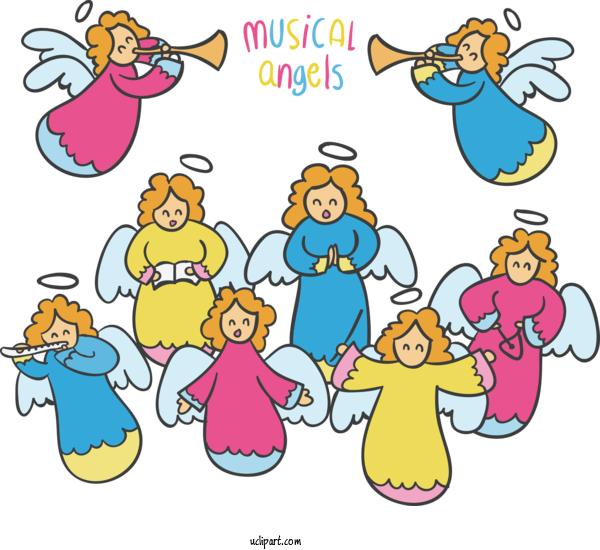 Free Cartoon Social Group Social Social Status For Angel Clipart Transparent Background