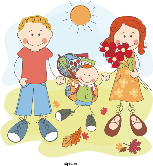 Free Holidays Family  Cartoon For Family Day Clipart Transparent Background
