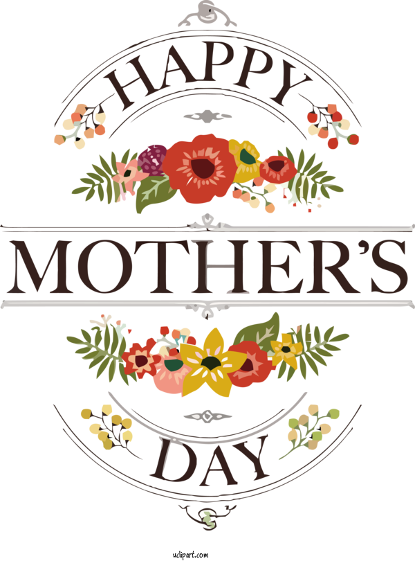 Free Holidays Mother's Day Gift Digital Art For Mothers Day Clipart Transparent Background