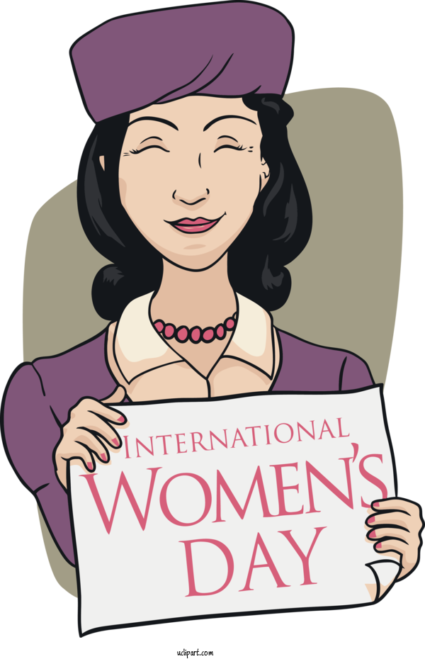Free Holidays International Women's Day Cartoon For International Women's Day Clipart Transparent Background