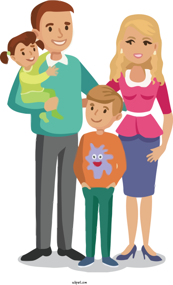 Free People Cartoon  Family For Family Clipart Transparent Background