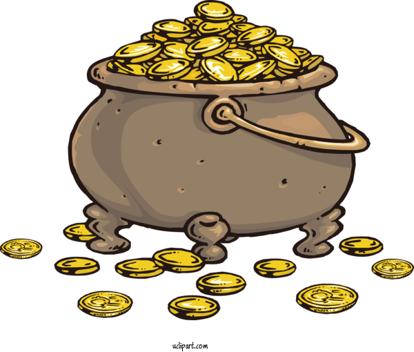Free Business Gold Buried Treasure Treasure For Money Clipart Transparent Background